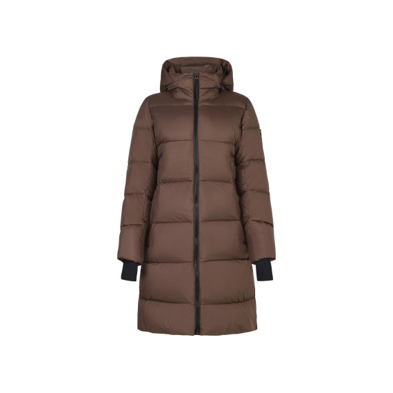 Trolle Projects Long Goose Down Jacket Female 2.0 - Terra Brown