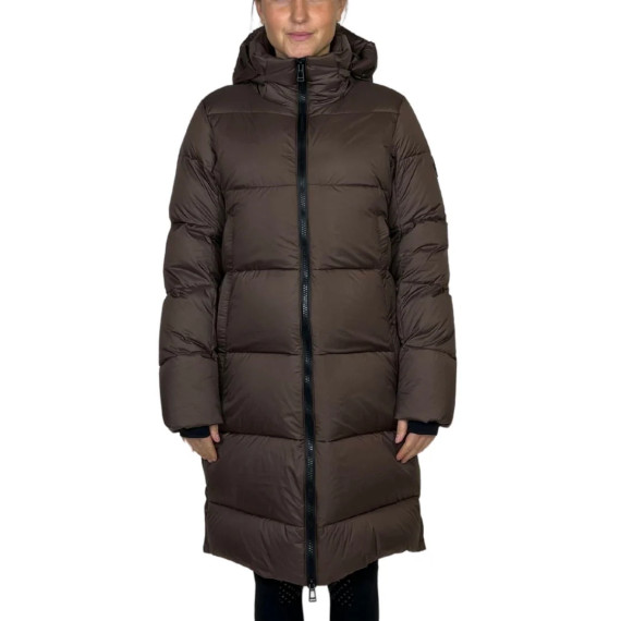 Trolle Projects Long Goose Down Jacket Female 2.0 - Terra Brown