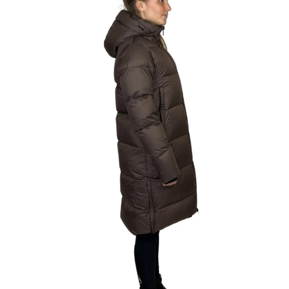 Trolle Projects Long Goose Down Jacket Female 2.0 - Terra Brown