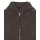 Trolle Projects Loose Fit Extra Fine Merino Zip Hoodie Female - Terra Brun